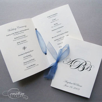 Square Wedding Programs Diy