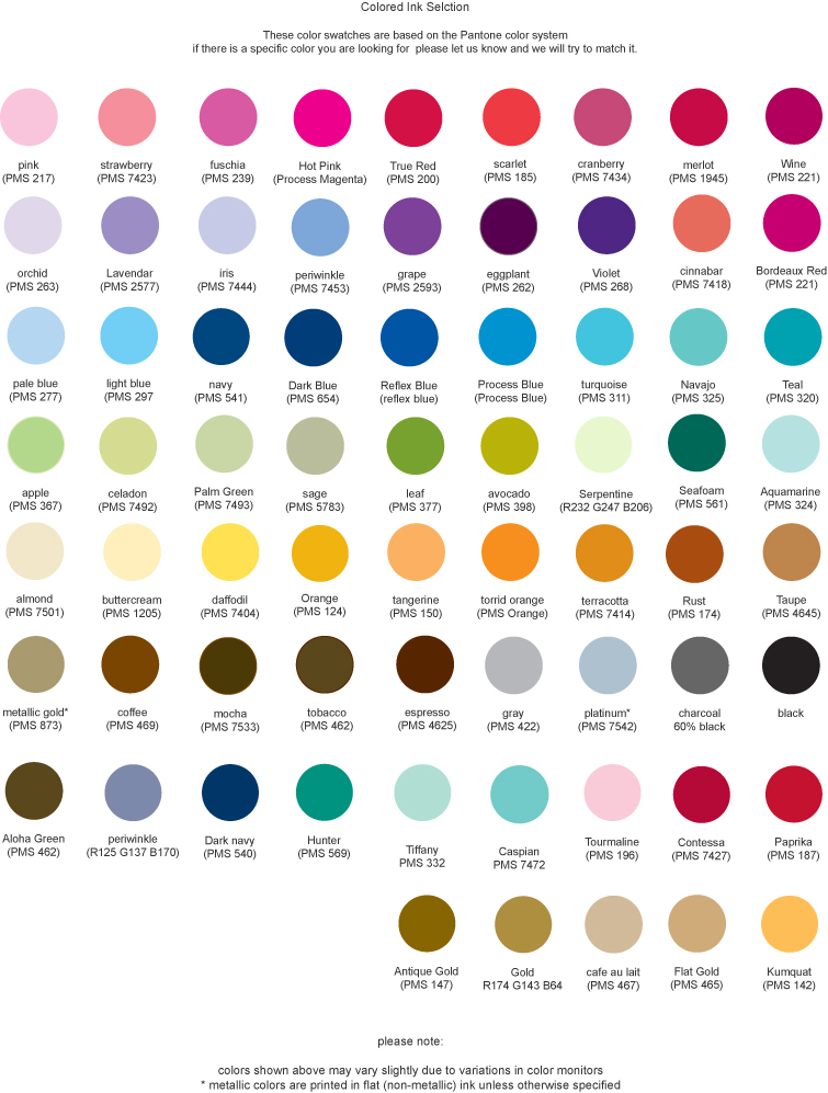 ink colors