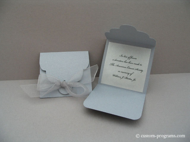Favors, Donation Cards