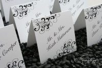 Black Flourish 3x3 PlacecardsPicture