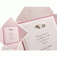 Pink Rose Baby AnnouncementPicture