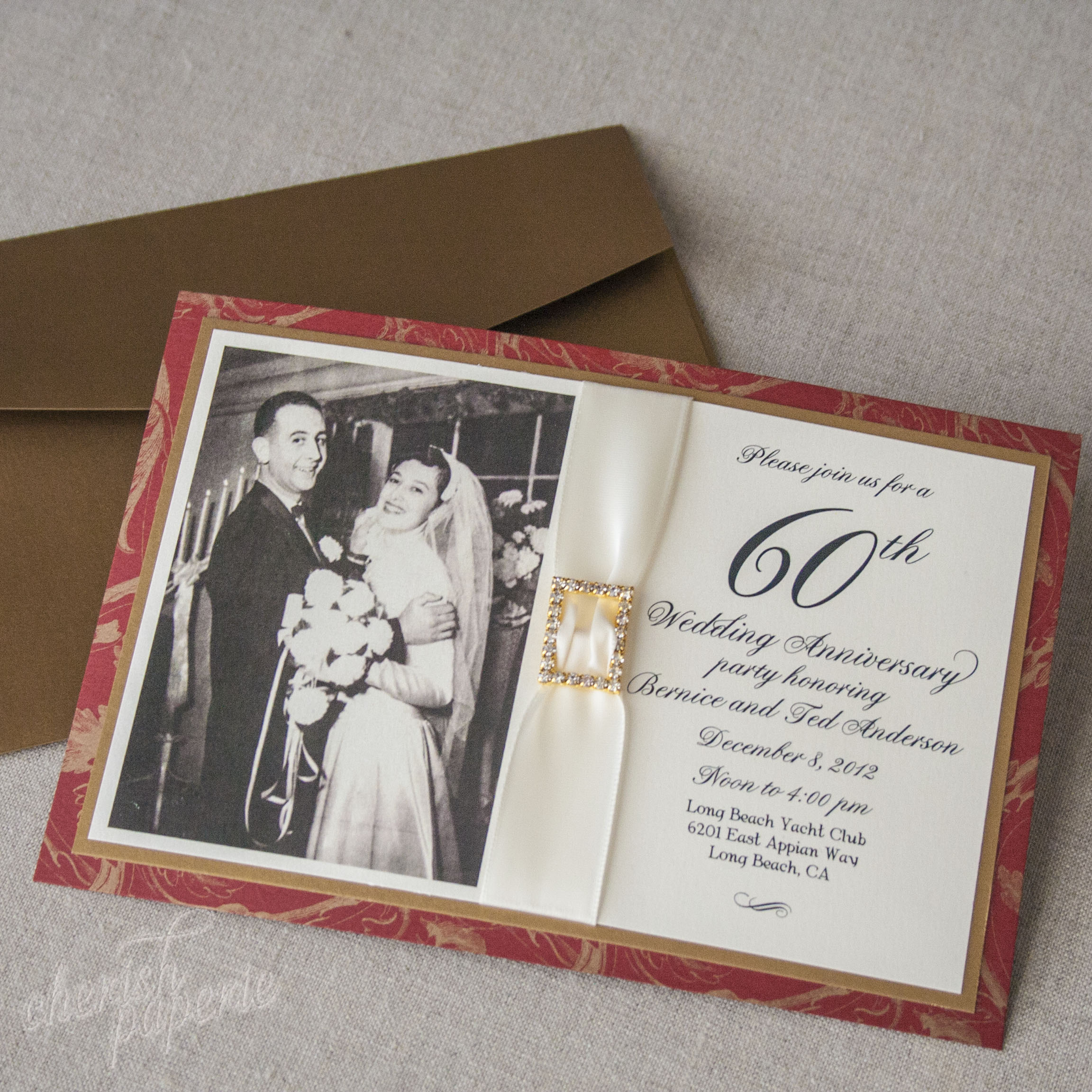 60th Wedding Anniversary Invitation — Invitations Stationeries Gallery
