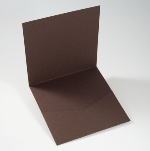 Set of 50 5x5 Pocket Fold booklet in French Roast